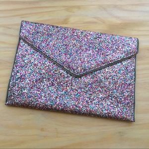 Rebecca Minkoff Leo Multicolored Glitter Cutch